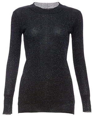 Ribbed Shimmer Sweater