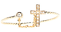 Ball and Chain Cross Bracelet
