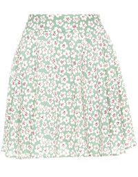 Silky Floral Circle Skirt