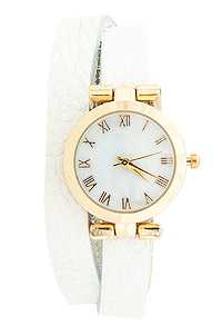 Chic Leatherette Wrap Watch