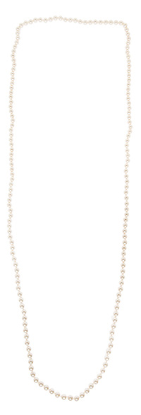 Extra Long Pearl Strand Necklace
