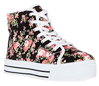Floral Platform Sneakers