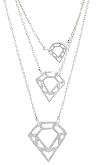 DAILYLOOK Layered Diamond Cutout Necklace