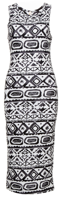 Tribal Knit Midi Dress