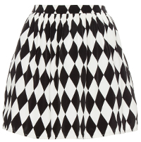 Diamond Checkered Skirt