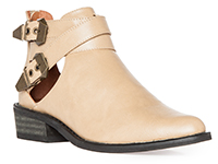 cut out boots beige
