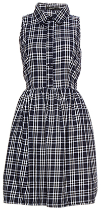 Plaid Button Top Cotton Dress