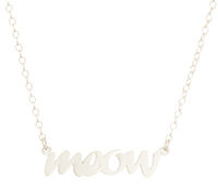 Sterling Silver Meow Necklace