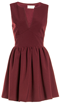 DAILYLOOK Plunging Fit and Flare Dress
