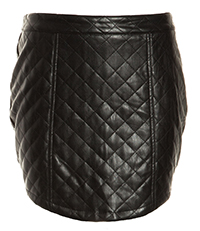 Quilted Leatherette Skirt