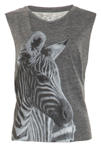 Chaser Vintage Zebra Muscle Tee