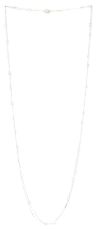 DAILYLOOK Long Crystal Chain Necklace