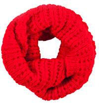 Bright Knitted Infinity Scarf