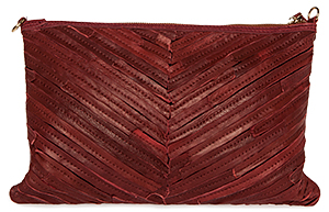 Stitched Strip Leather Clutch / iPad Case