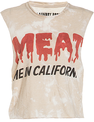 The Laundry Room Meat Me In California Lightning Crop Tee