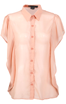 Pleated Back Button Down