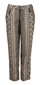 Tribal Print Cropped Slouch Pants