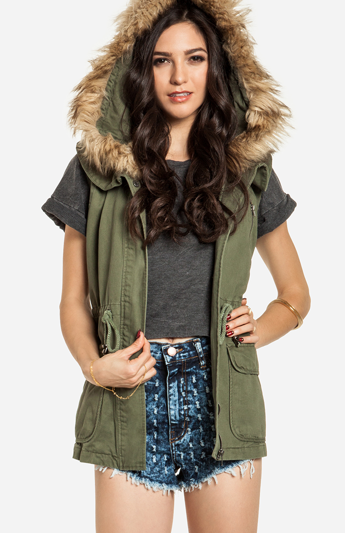 hooded utility vest