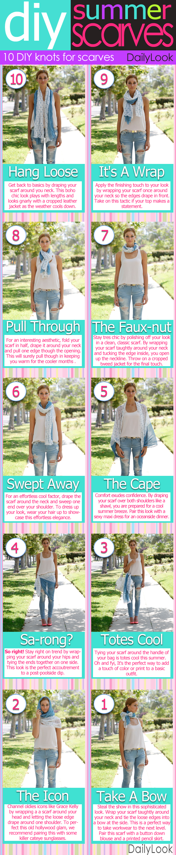 10 ways to wear a scarf for summer