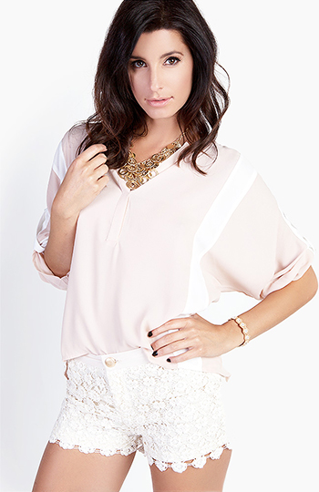 Sheer Dolman Sleeve Top Slide 1