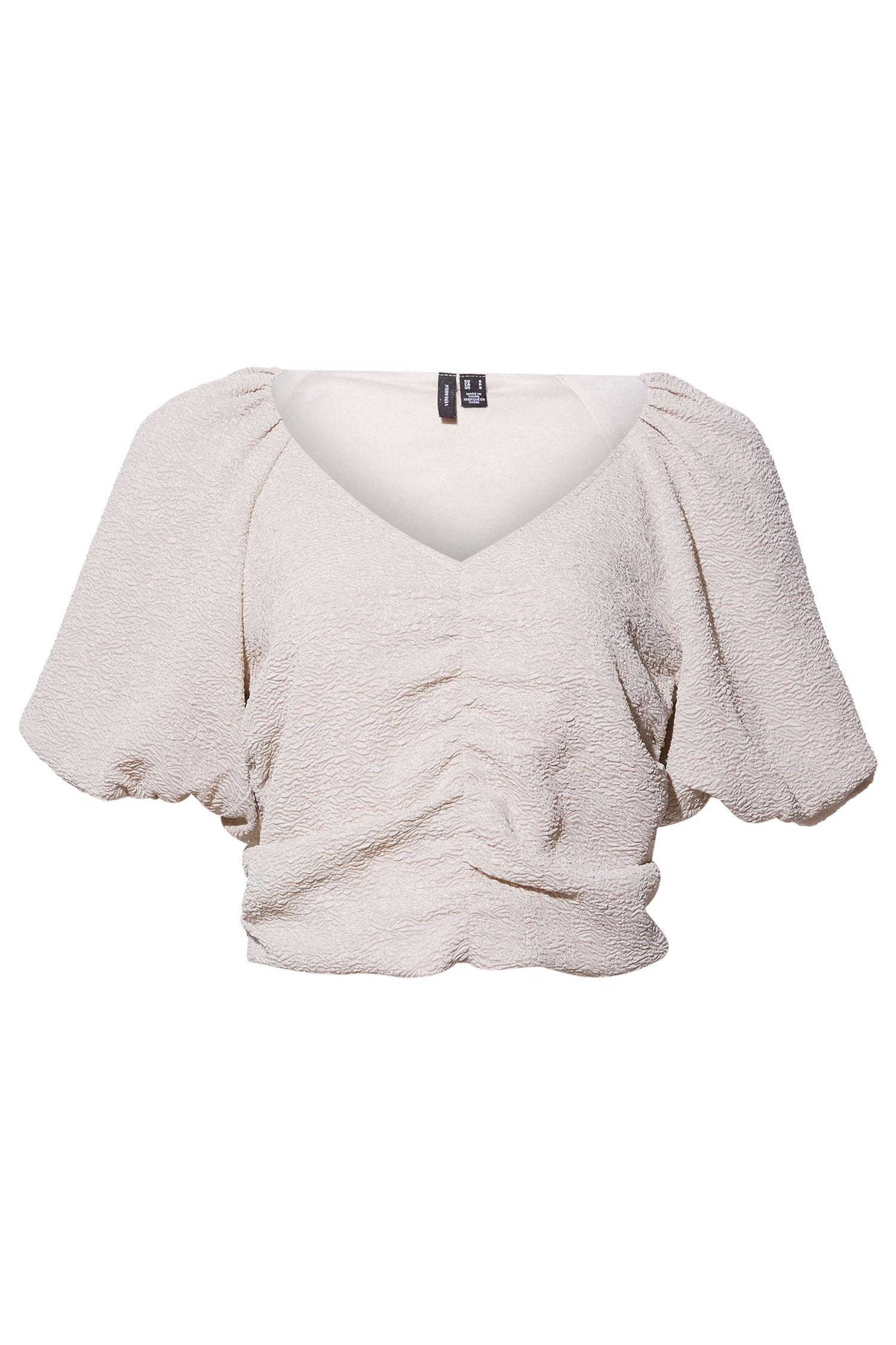 Cropped Puff Sleeve Top