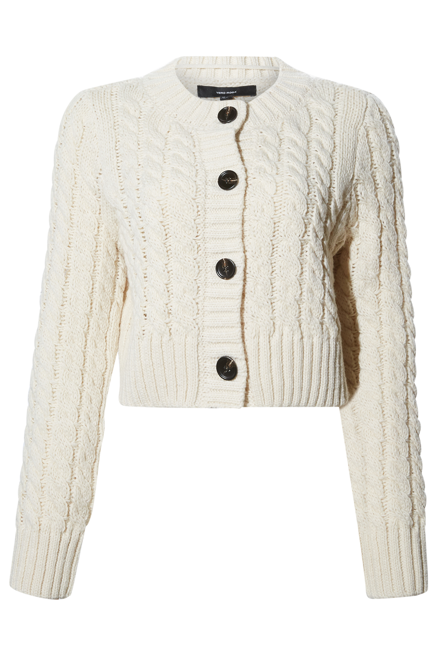 Cropped Button Cardigan