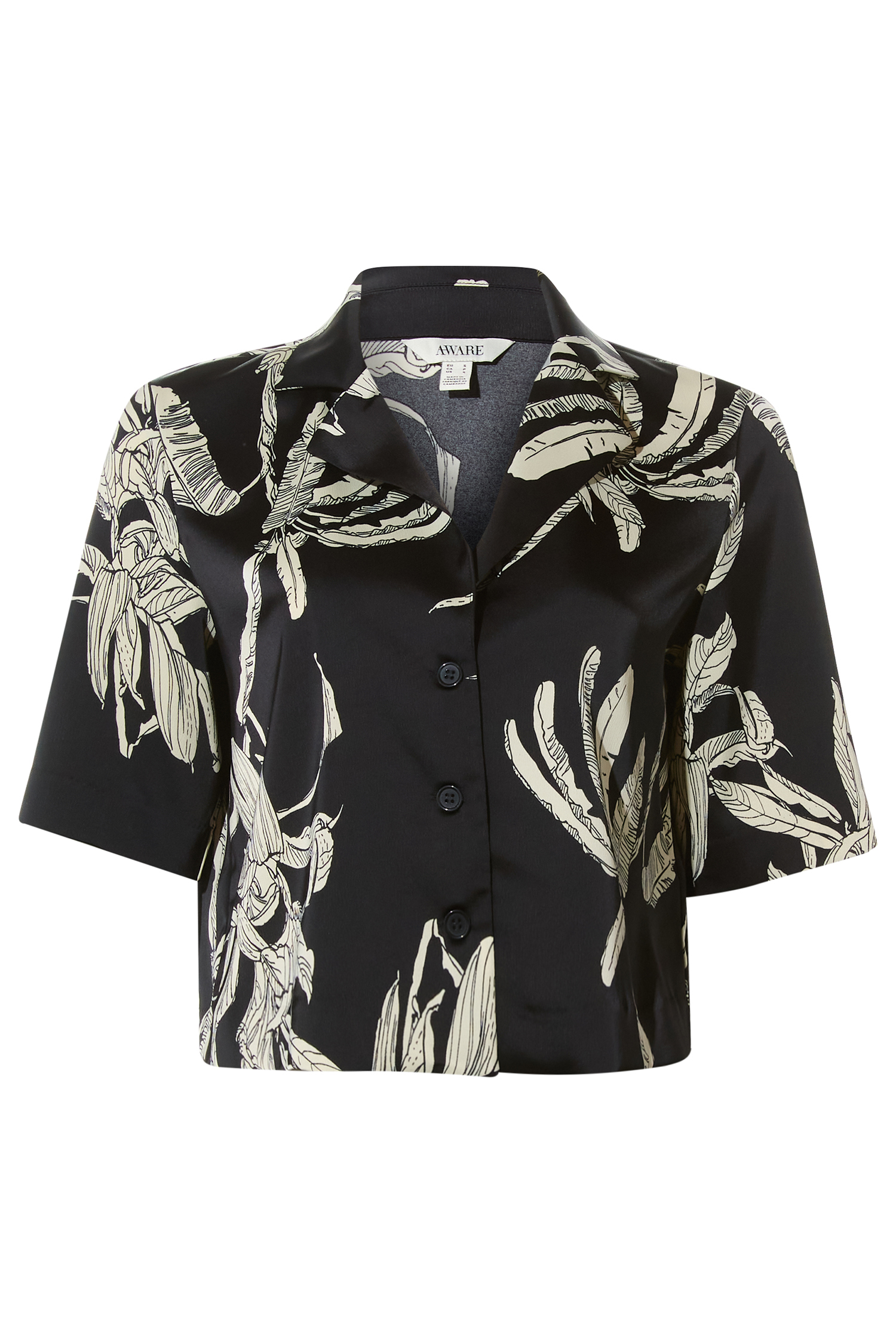 Cropped Button Front Top
