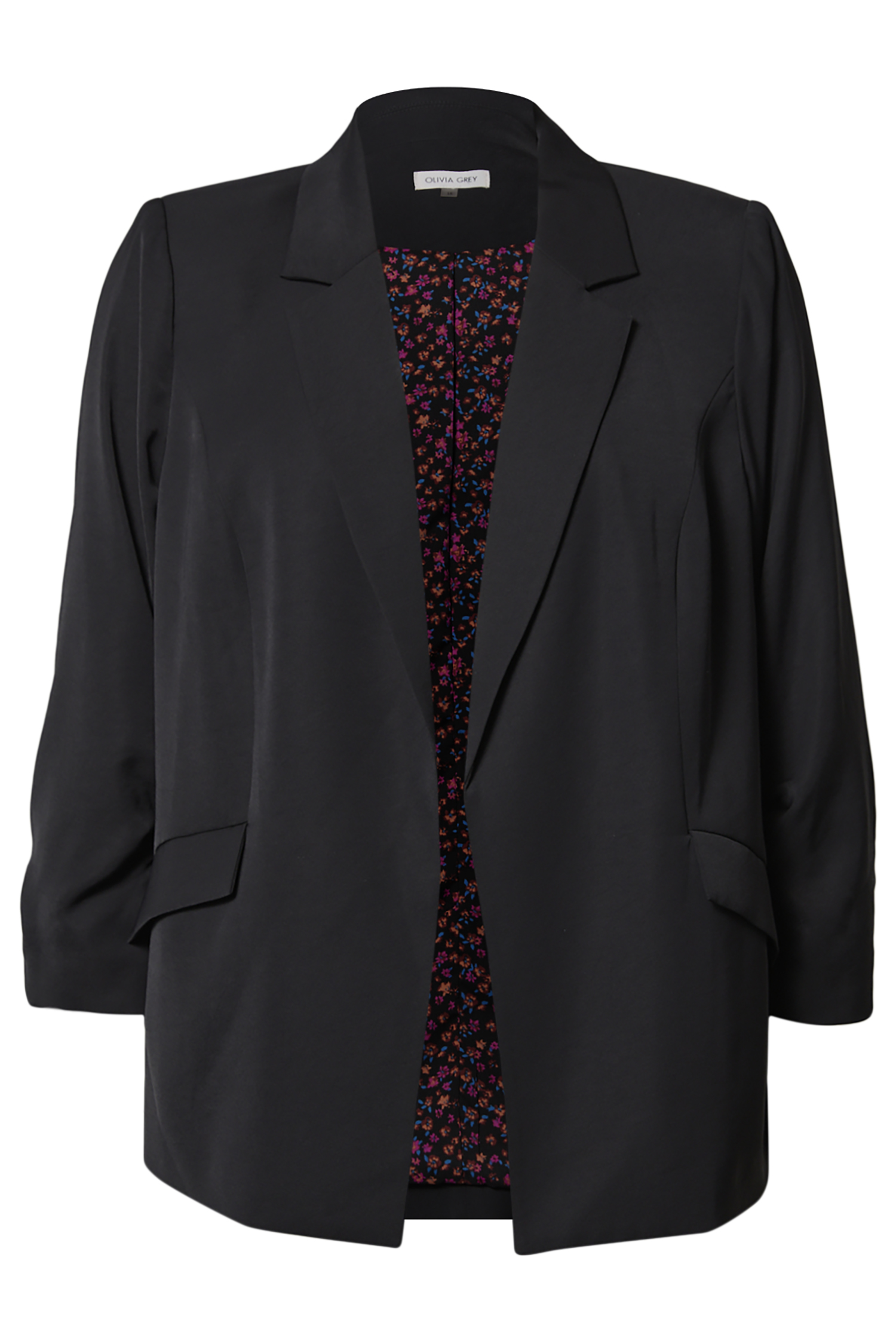 Shirred Sleeve Blazer