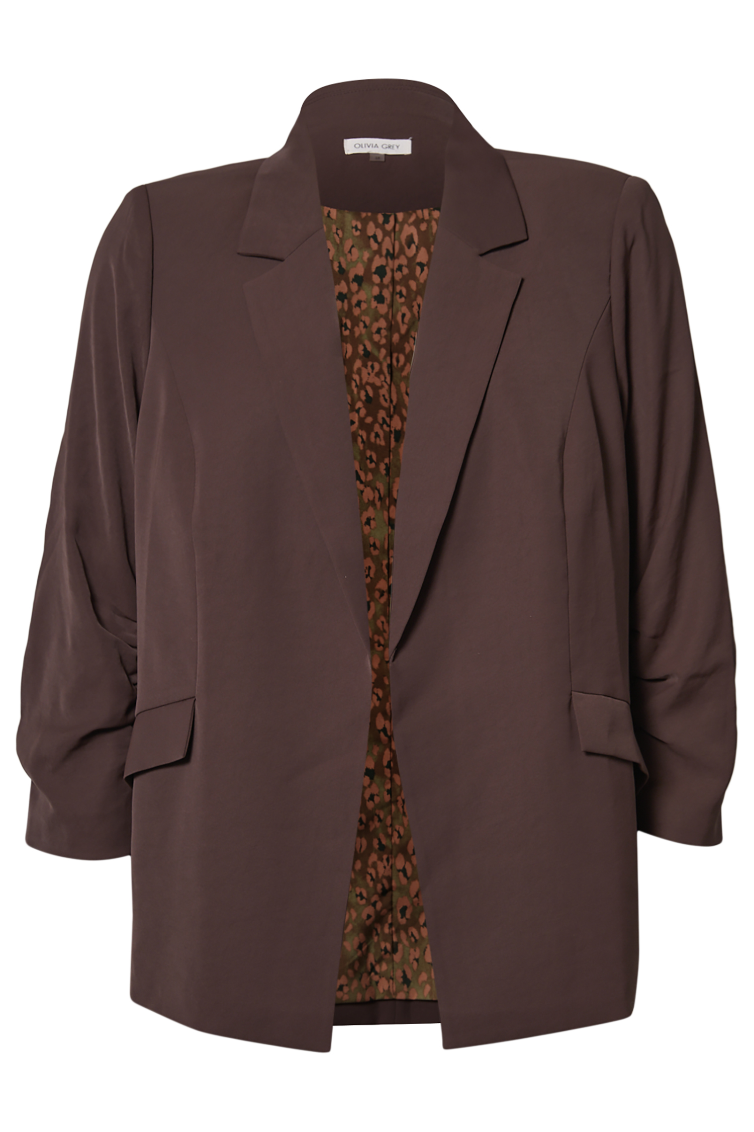 Shirred Sleeve Blazer