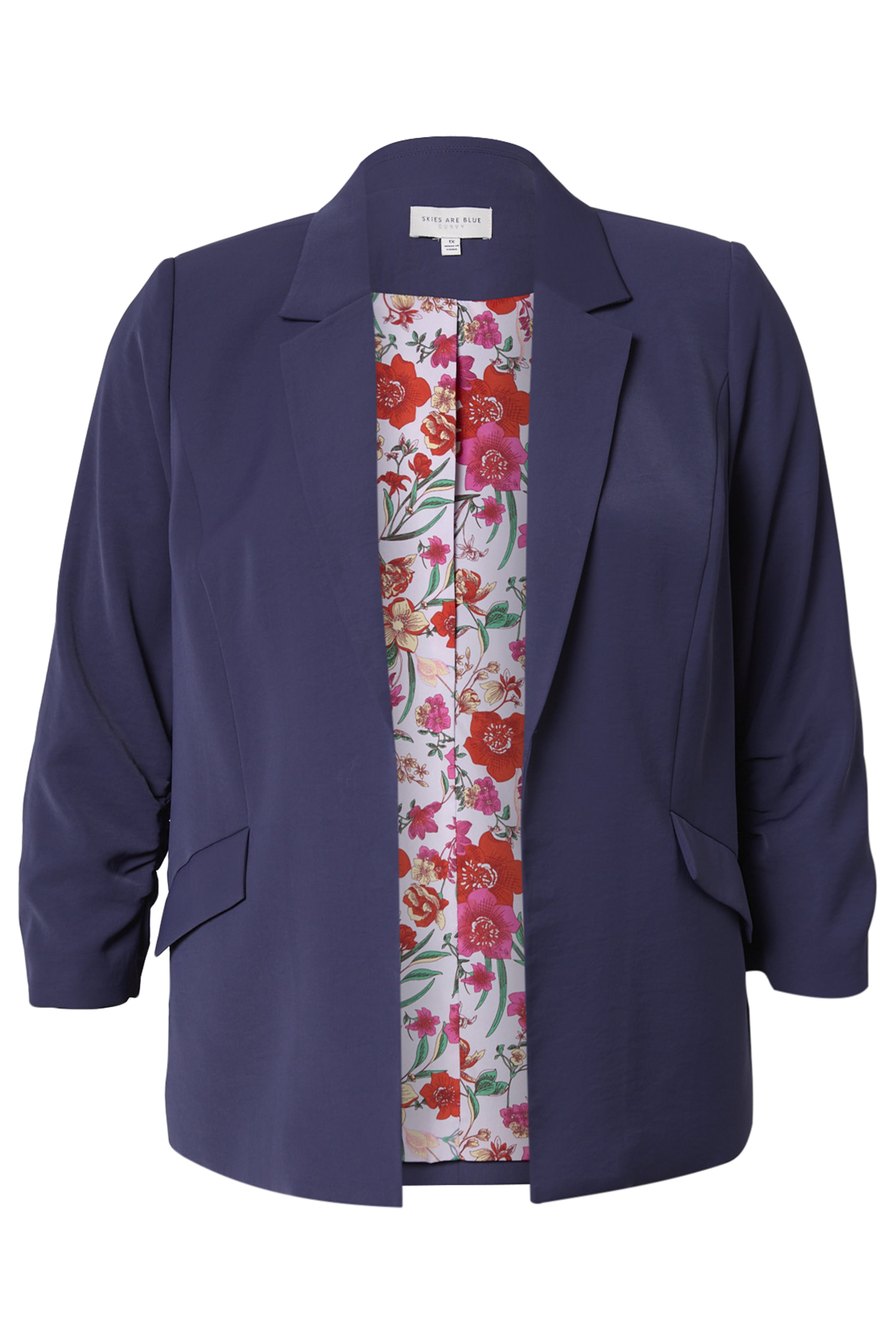 Shirred Sleeve Blazer