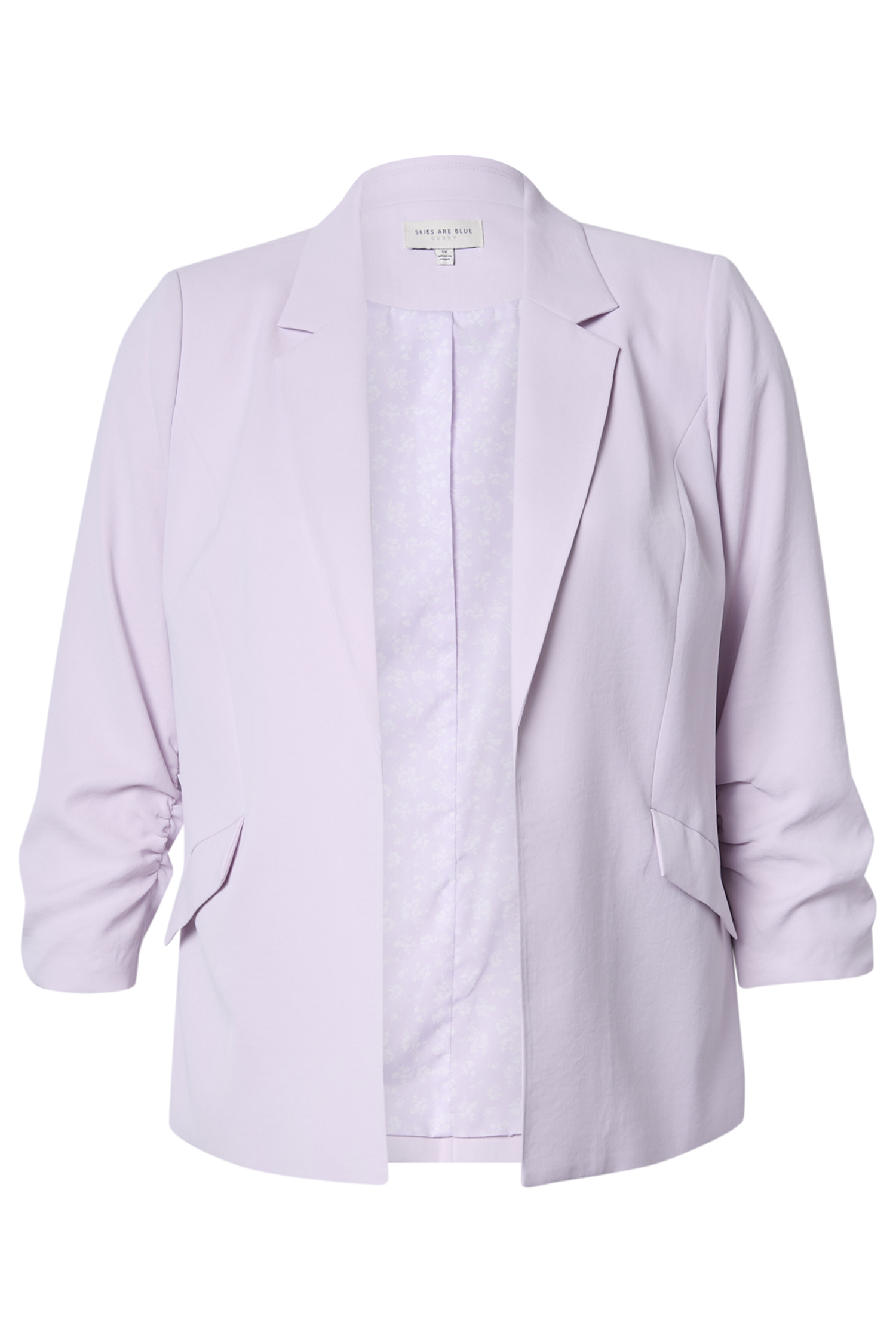 Shirred Sleeve Blazer