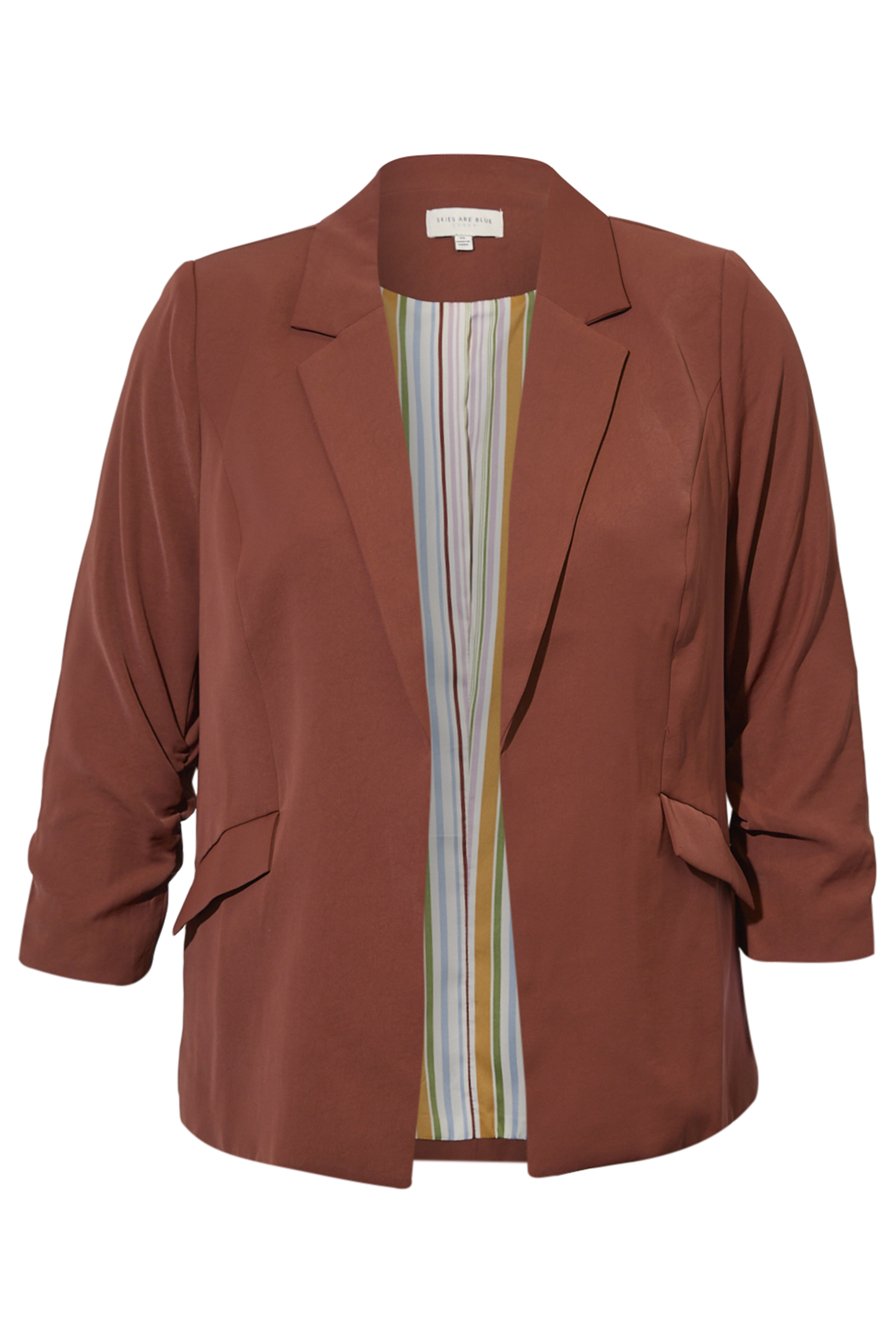 Shirred Sleeve Blazer