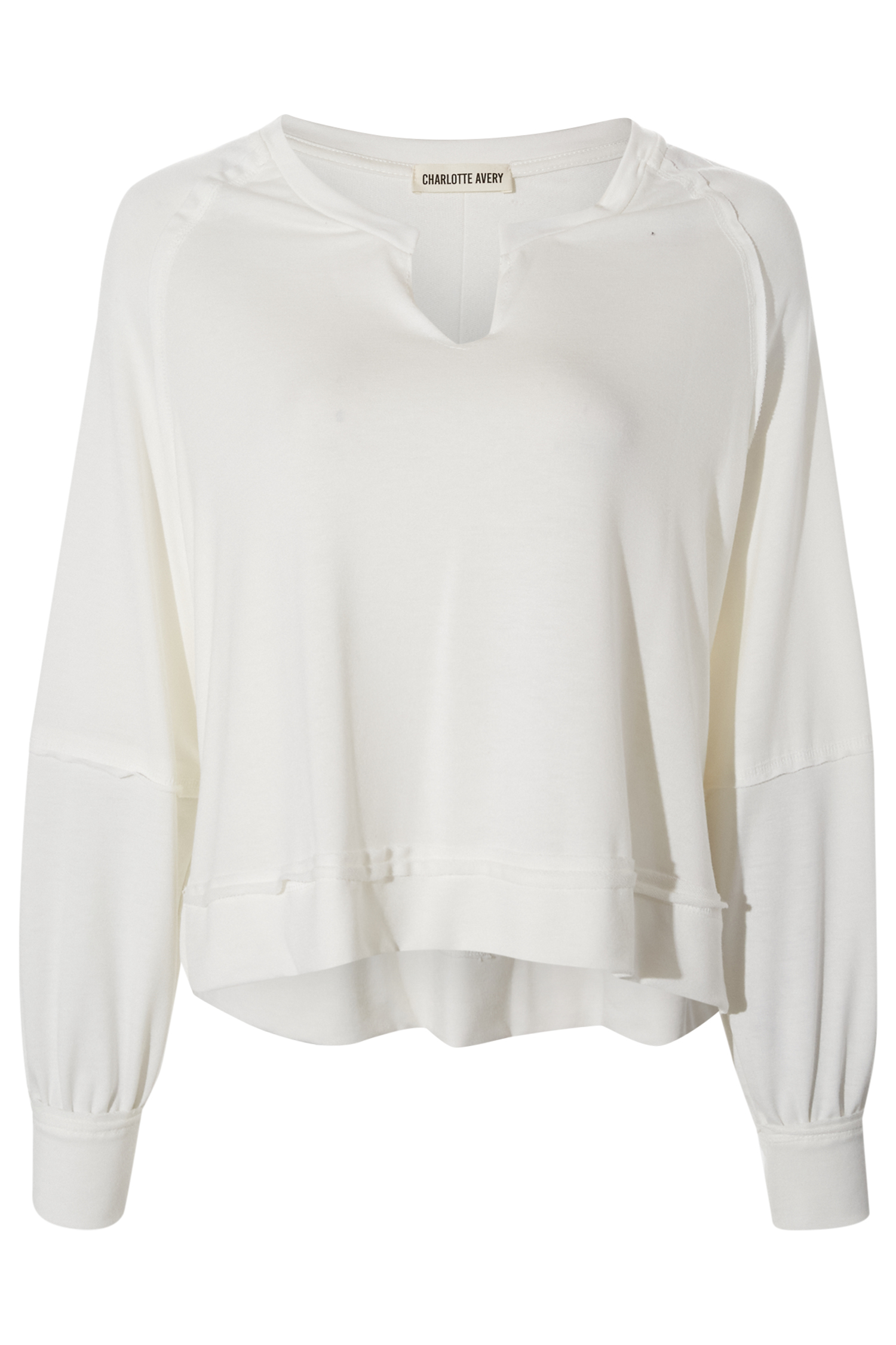 V-Neck Contrast Thread Top