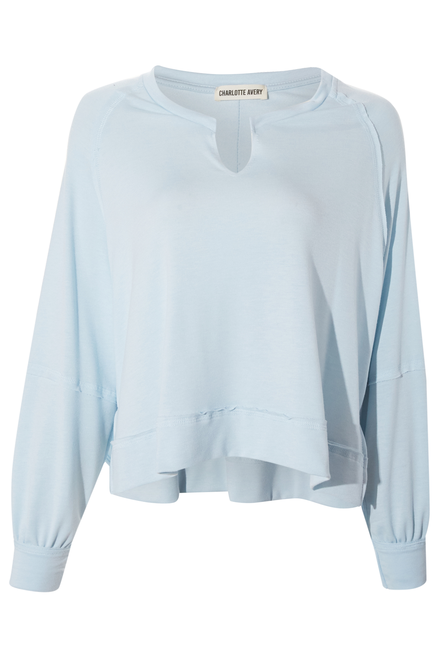 V-Neck Contrast Thread Top