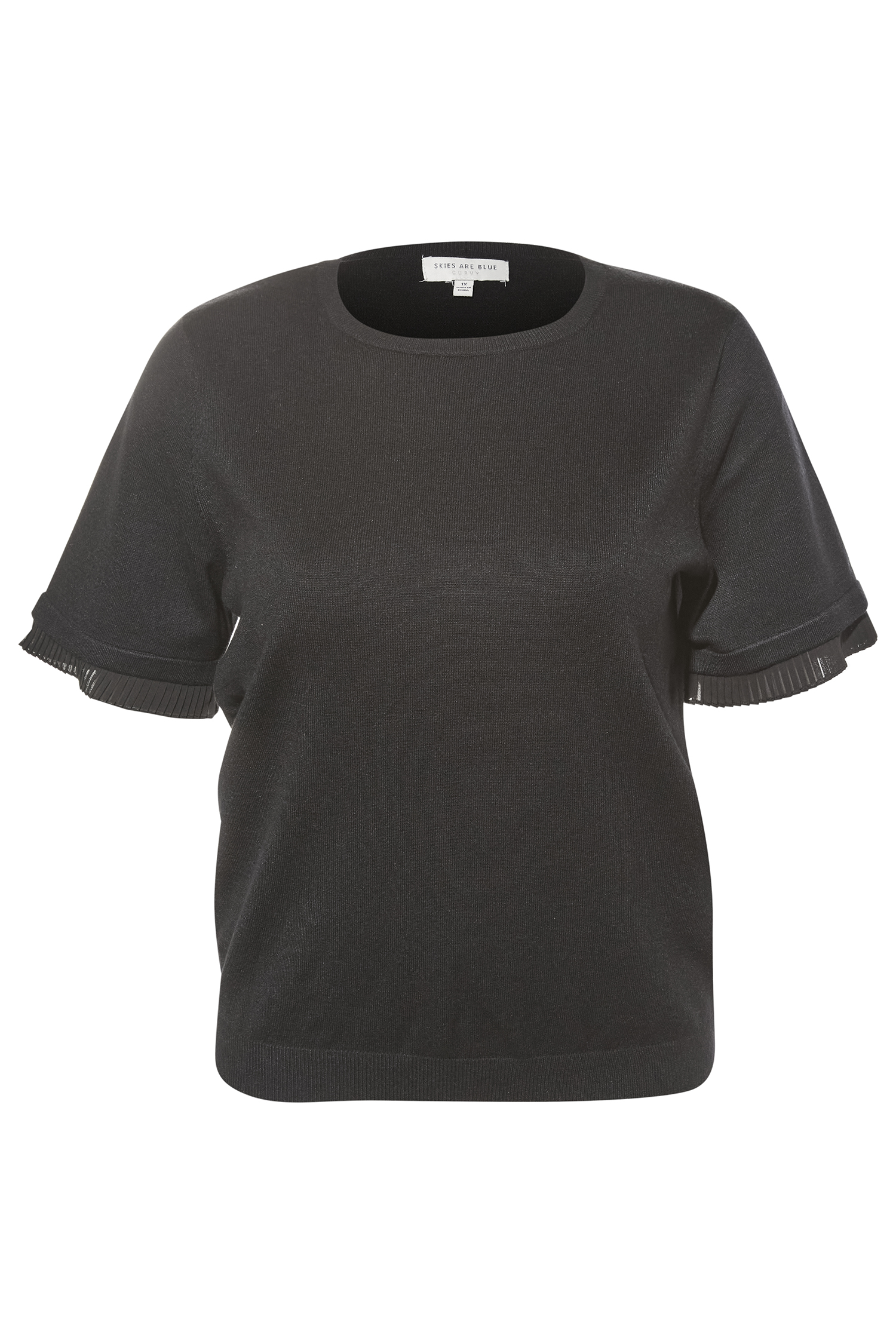 Ruffle Trim Sweater Top