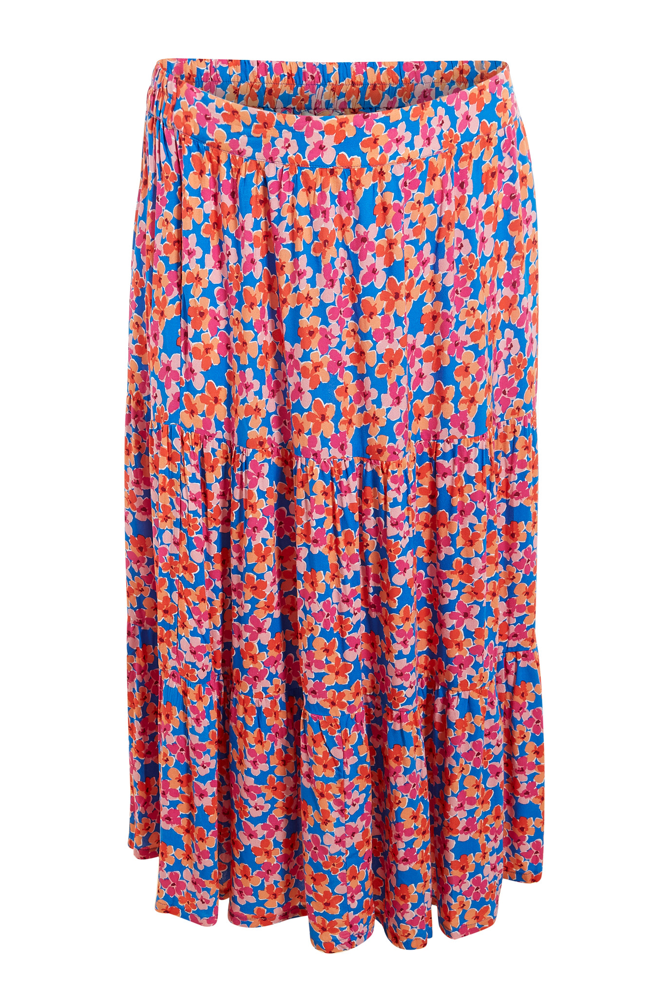 Skies Are Blue Floral Midi Skirt