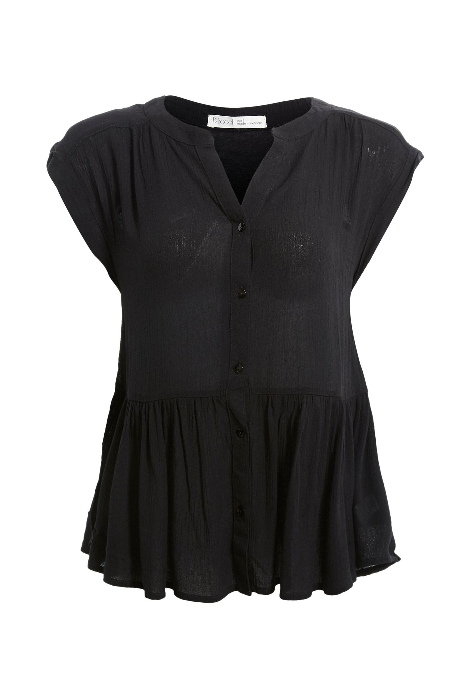 Button Up Ruffled Top