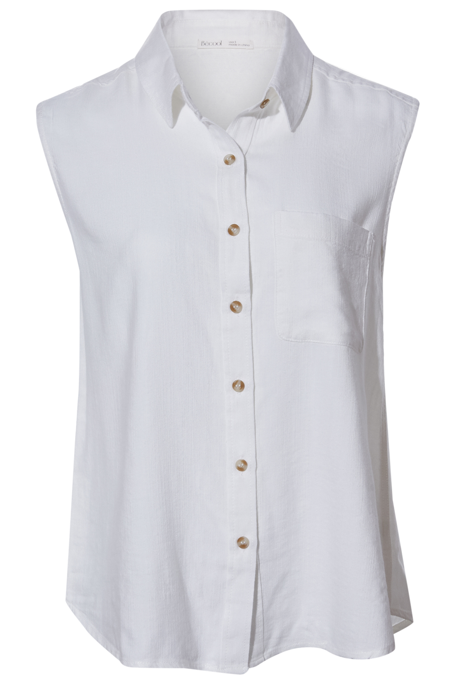 Sleeveless Button Top
