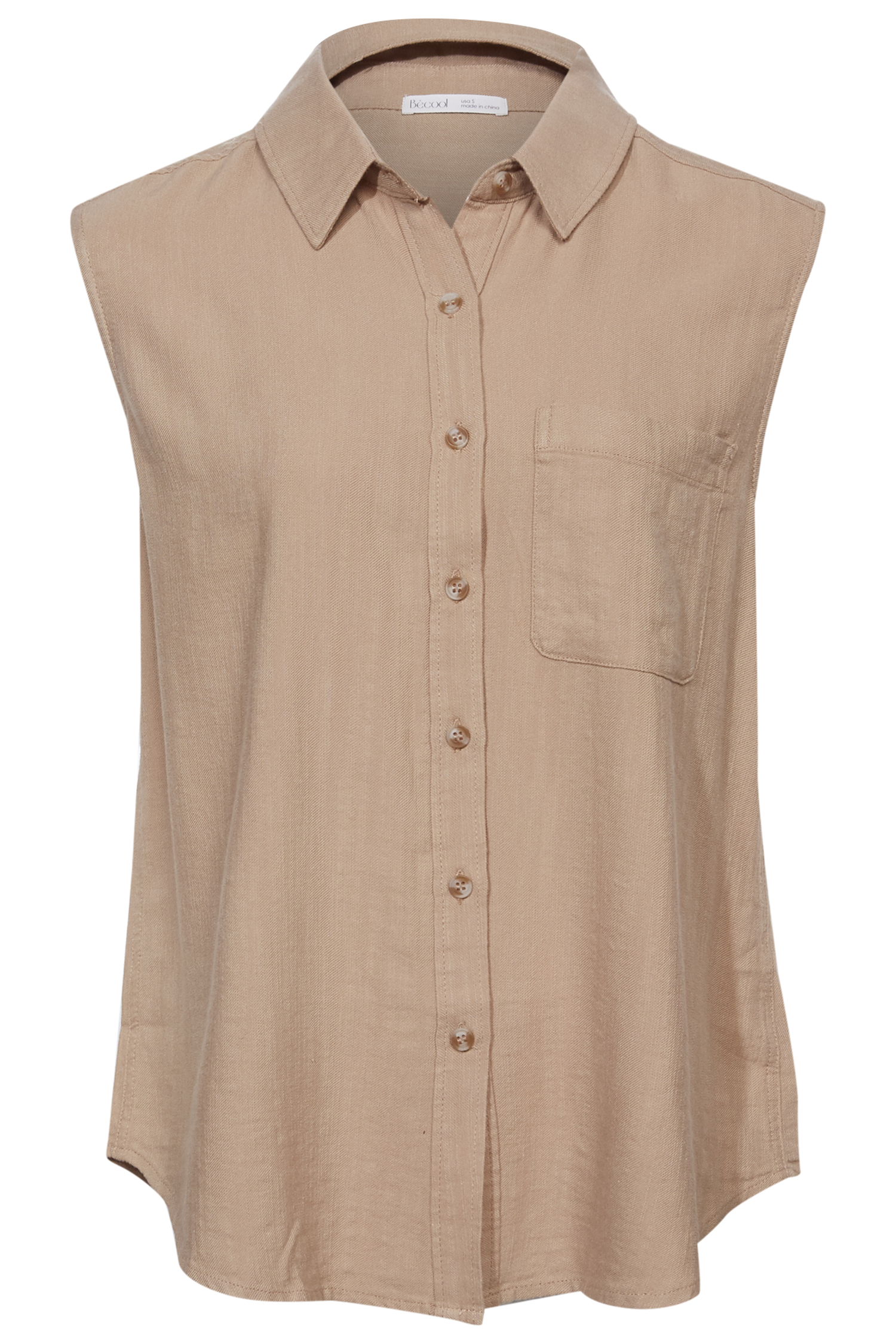 Sleeveless Button Top