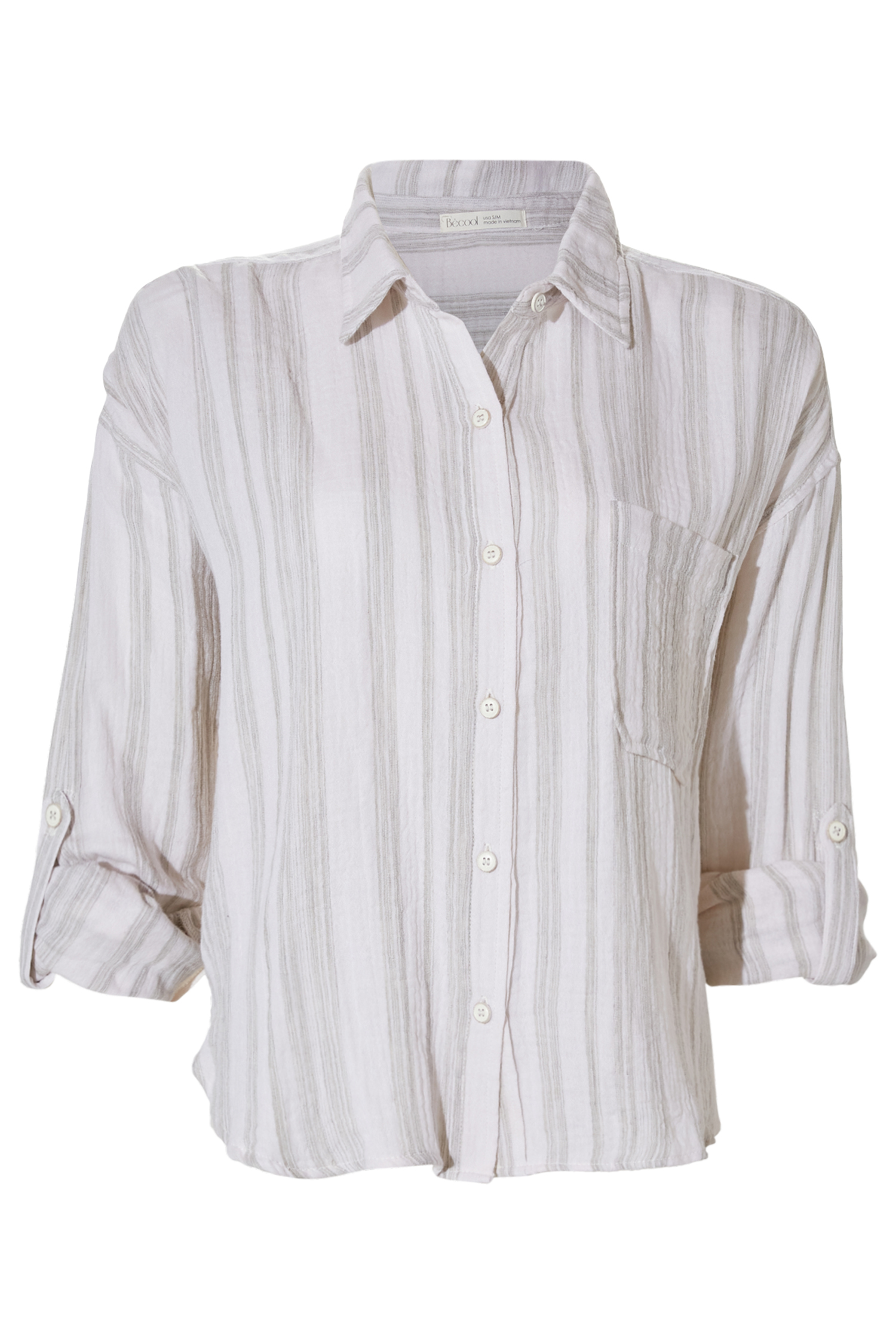 Gauze Button Front