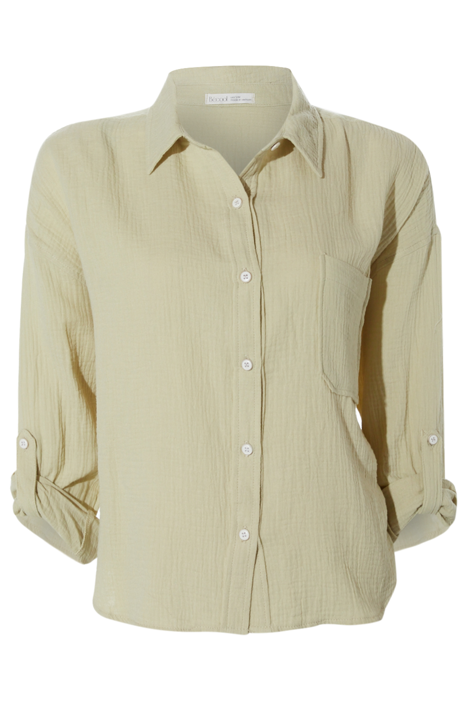 Gauze Button Front