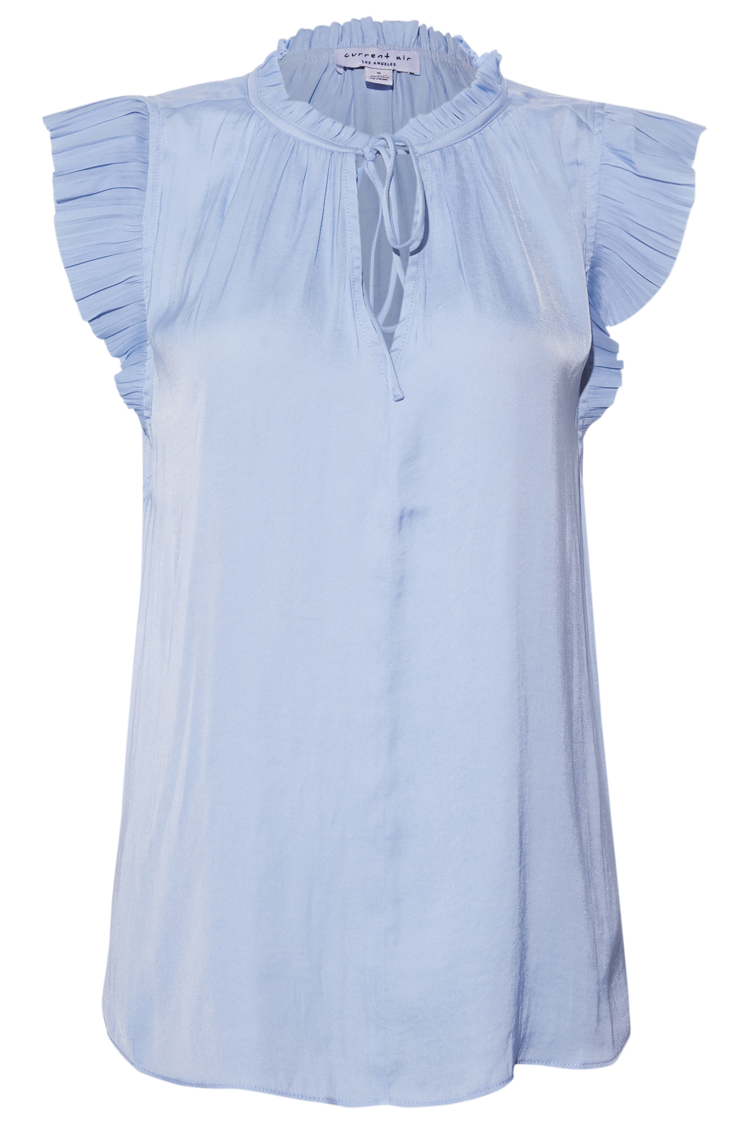 Split Neck Short Sleeve Top