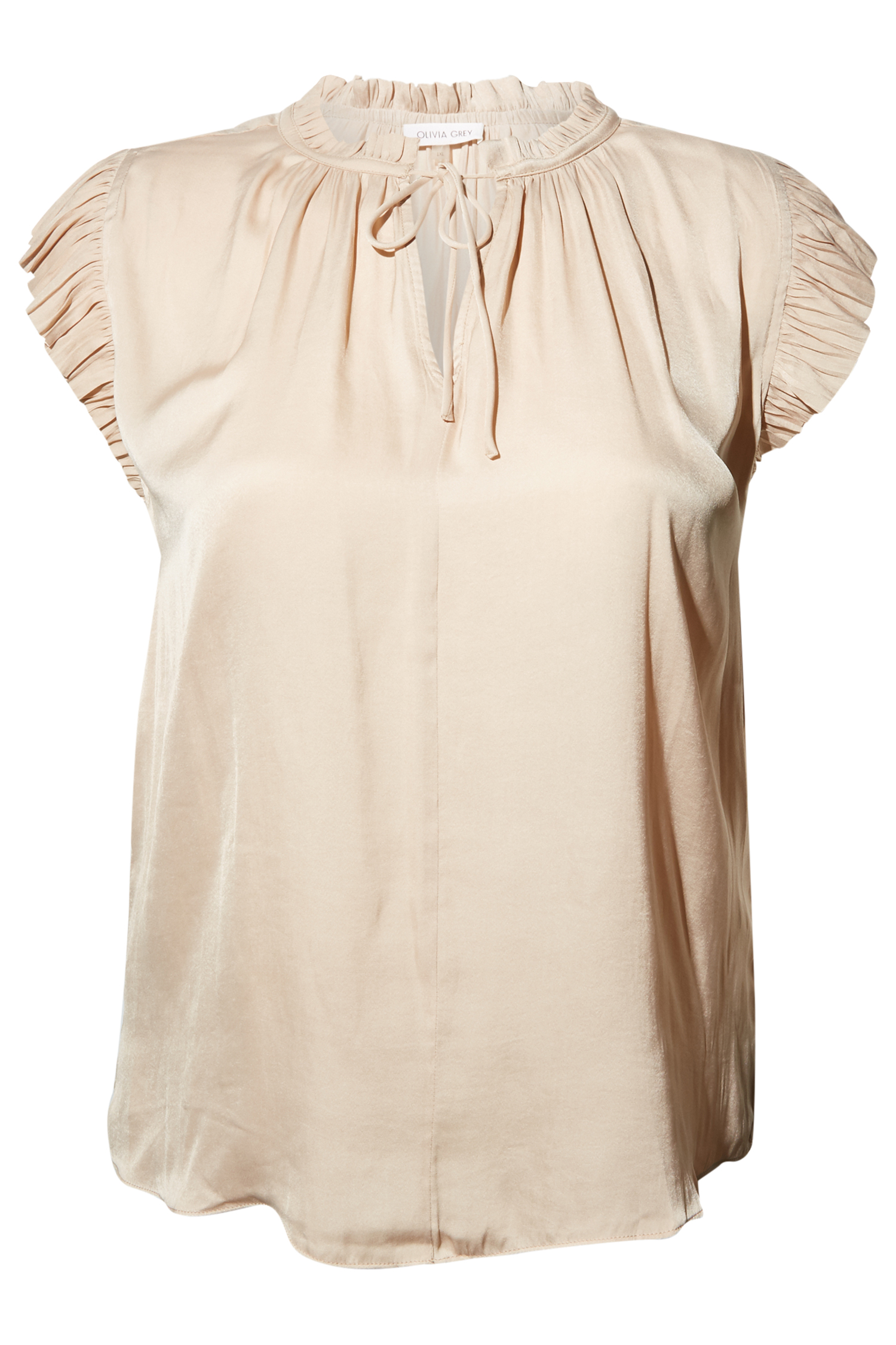 Split Neck Short Sleeve Top