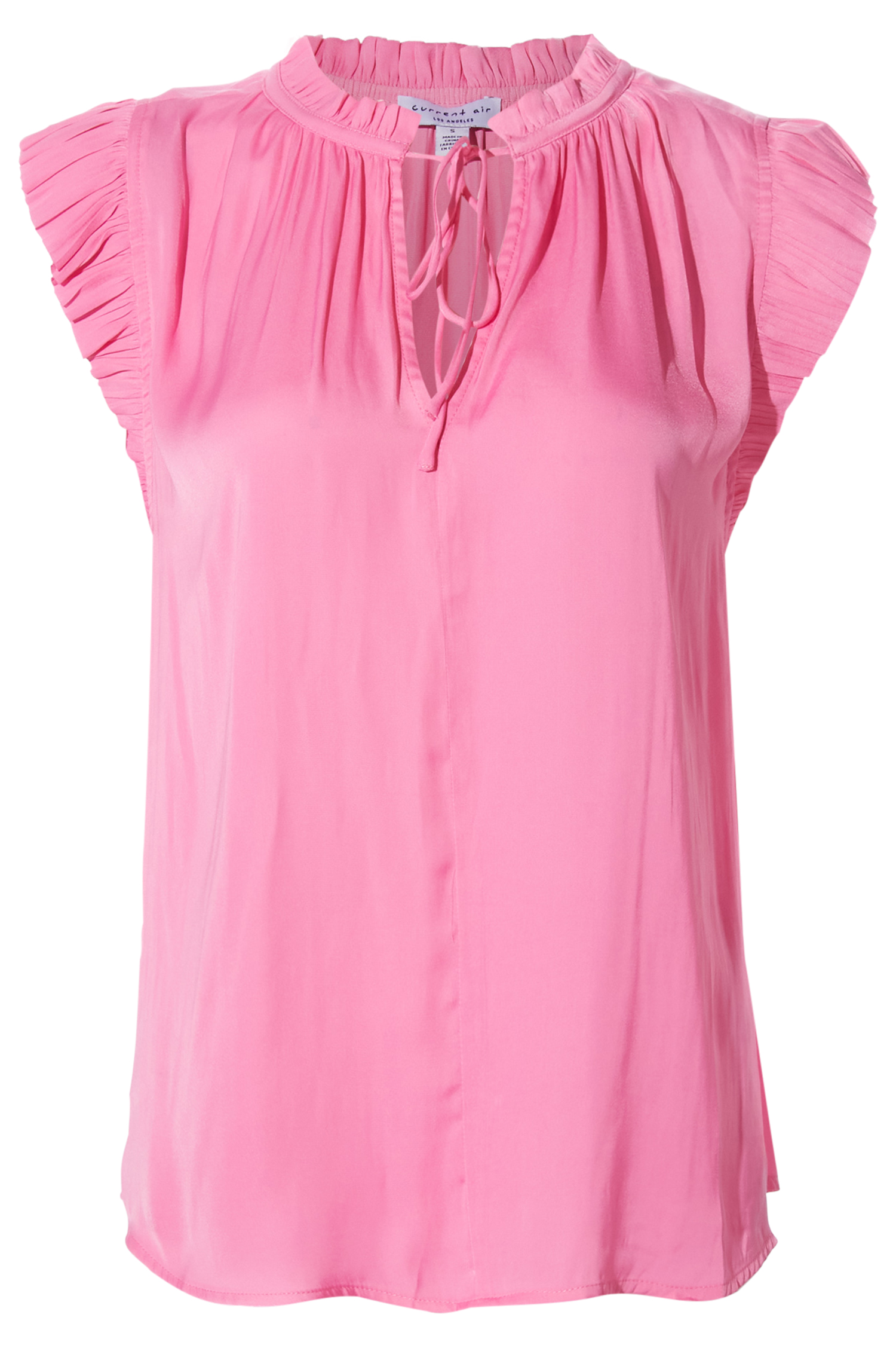 Pleated Short Sleeve Blouse