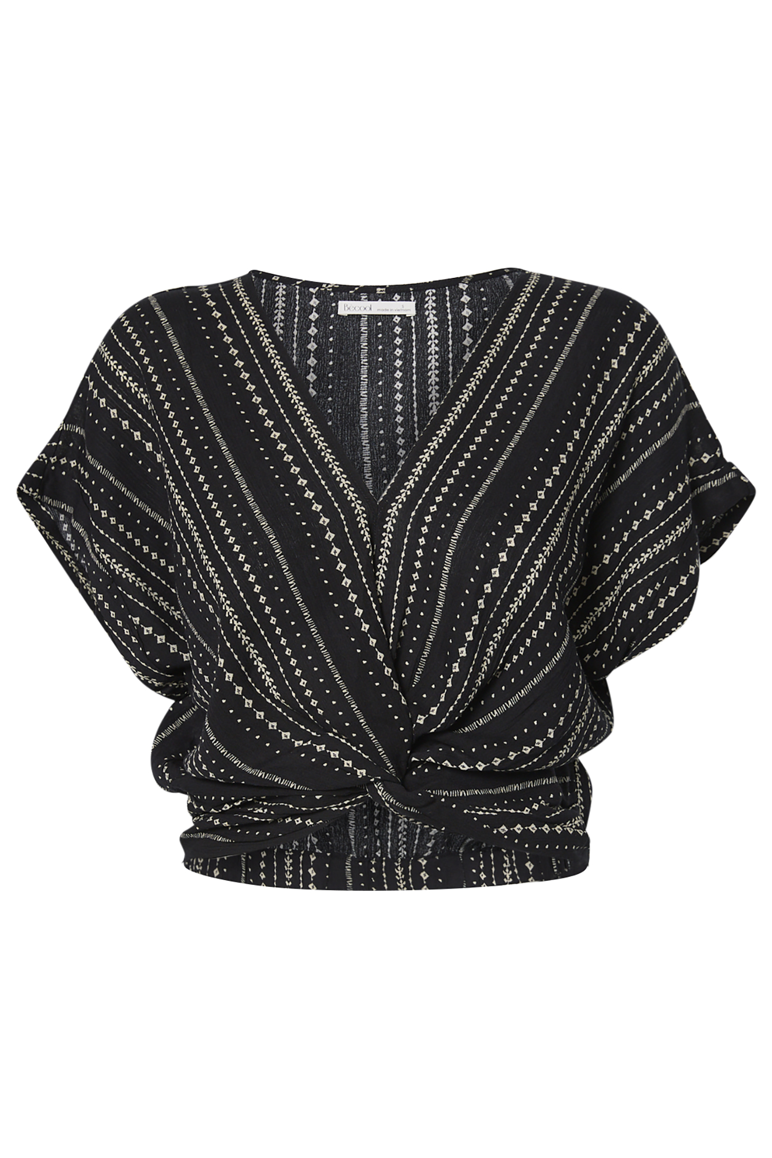 Printed Twist Hem Blouse