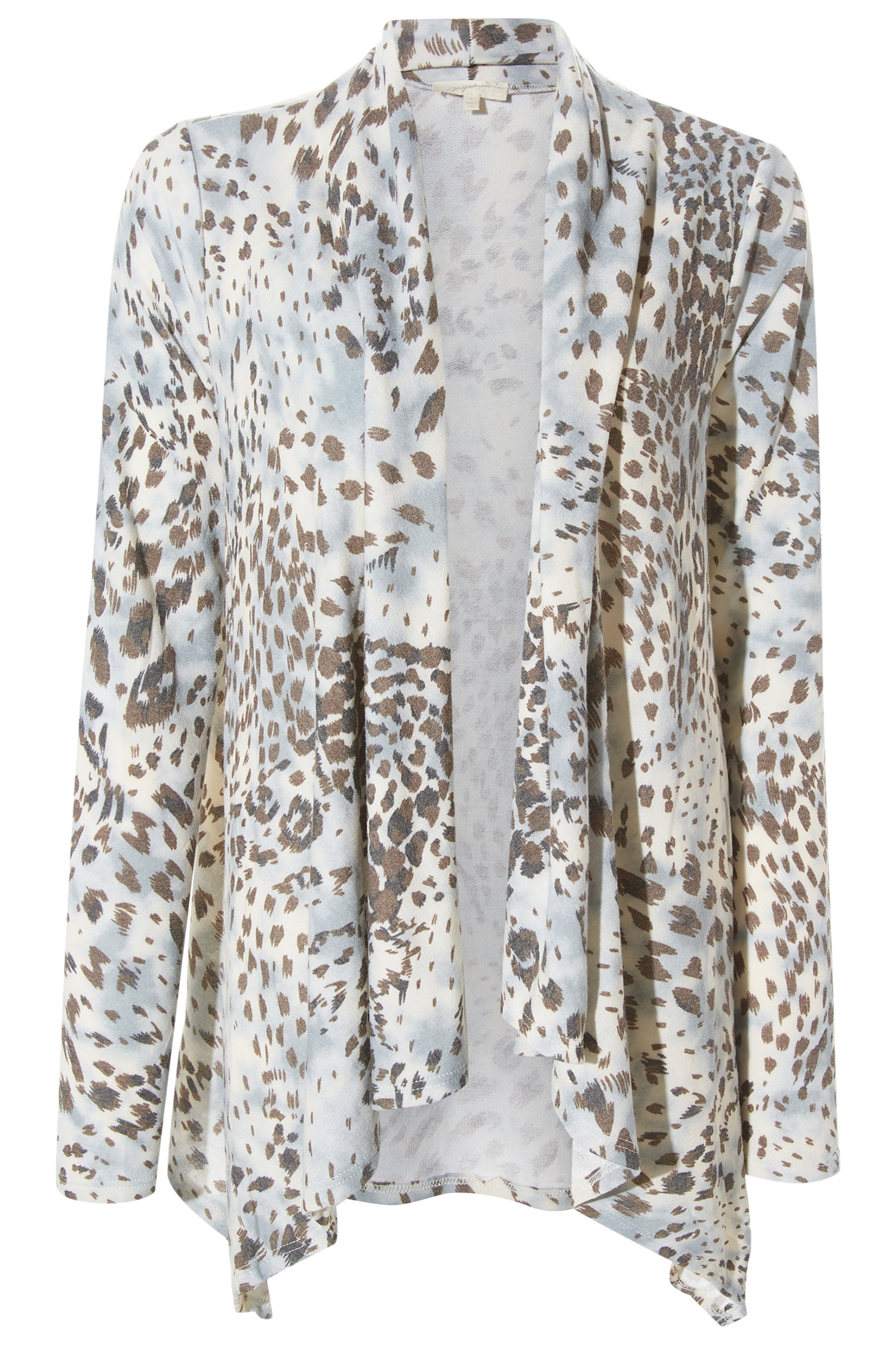 Leopard Print Waterfall Cardigan