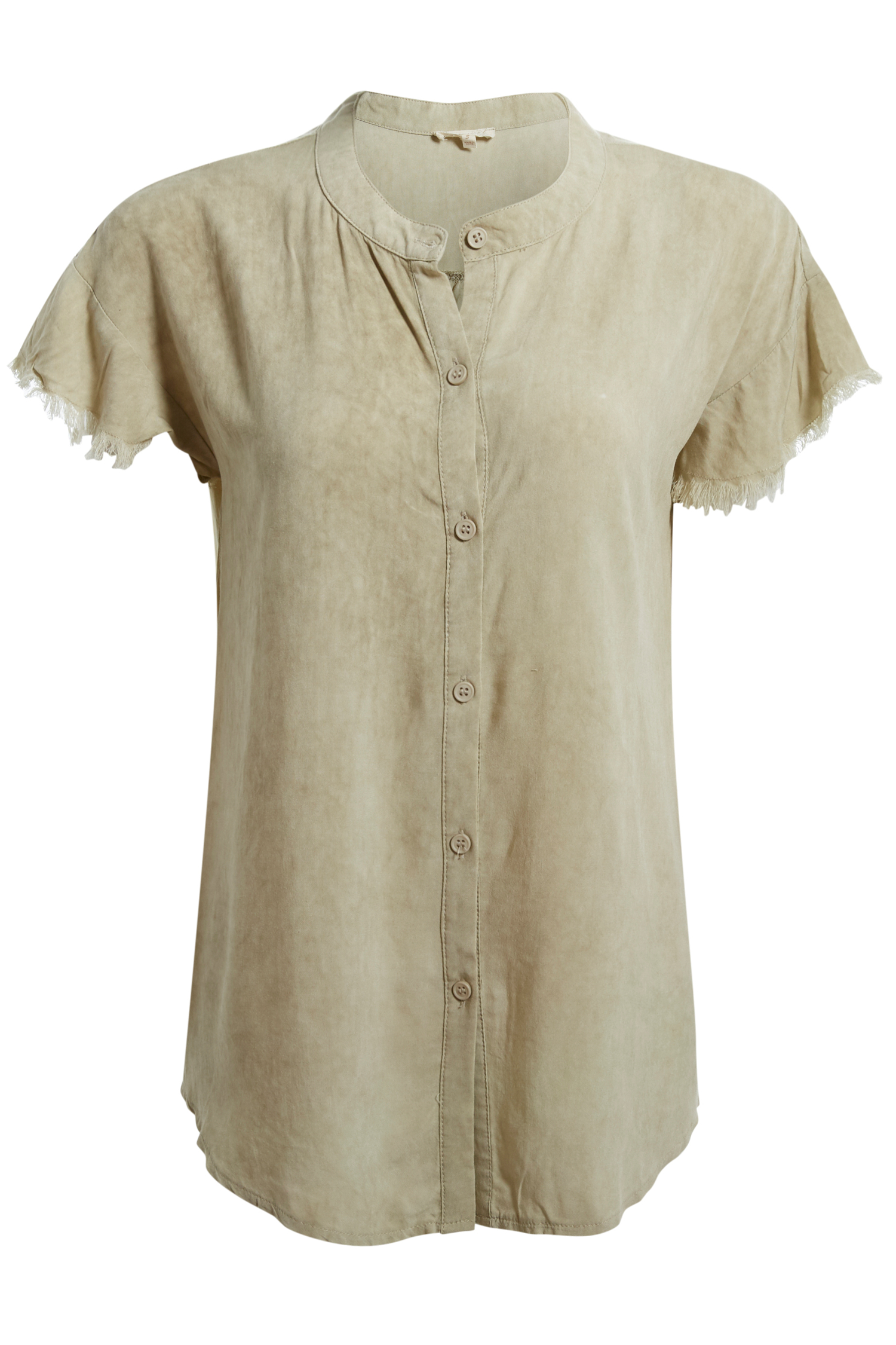 Frayed Short Sleeve Top