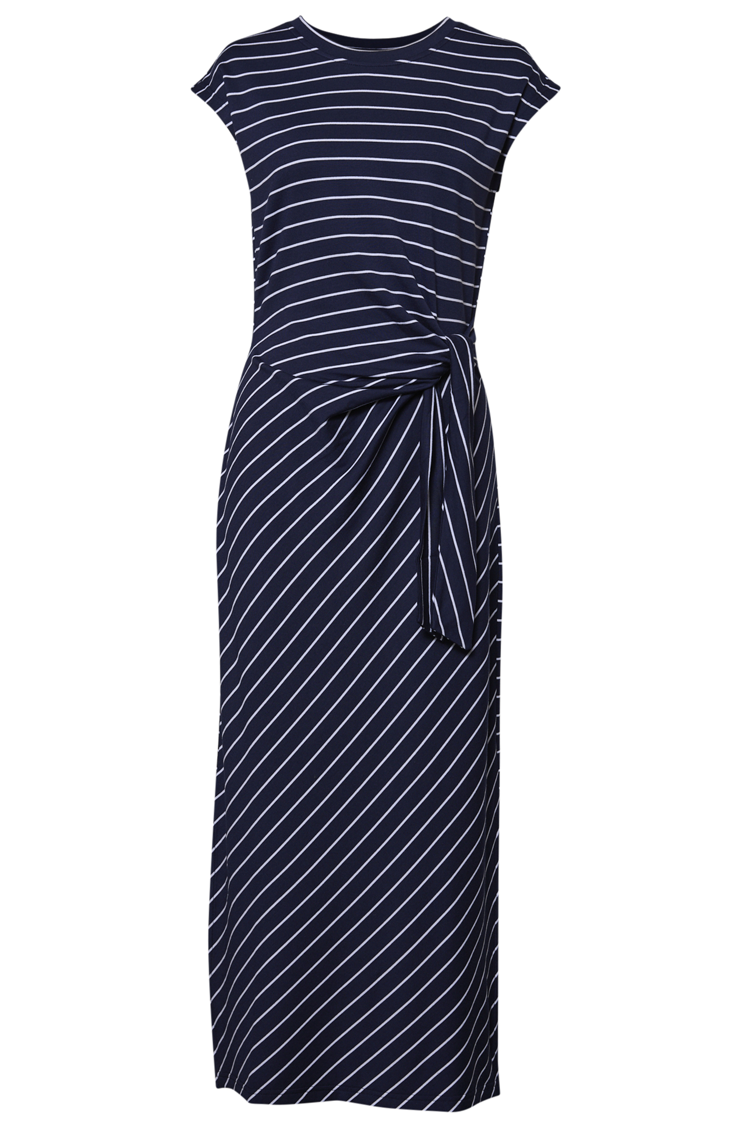 Striped Maxi Dress in Navy/White XXS | DAILYLOOK
