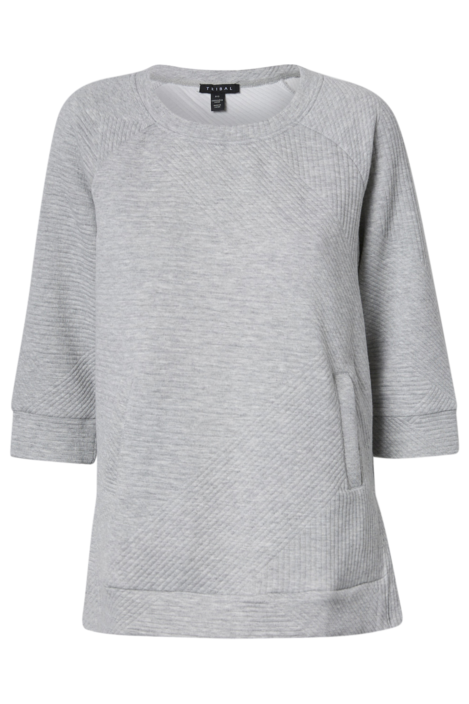 3/4 Sleeve Textured Top