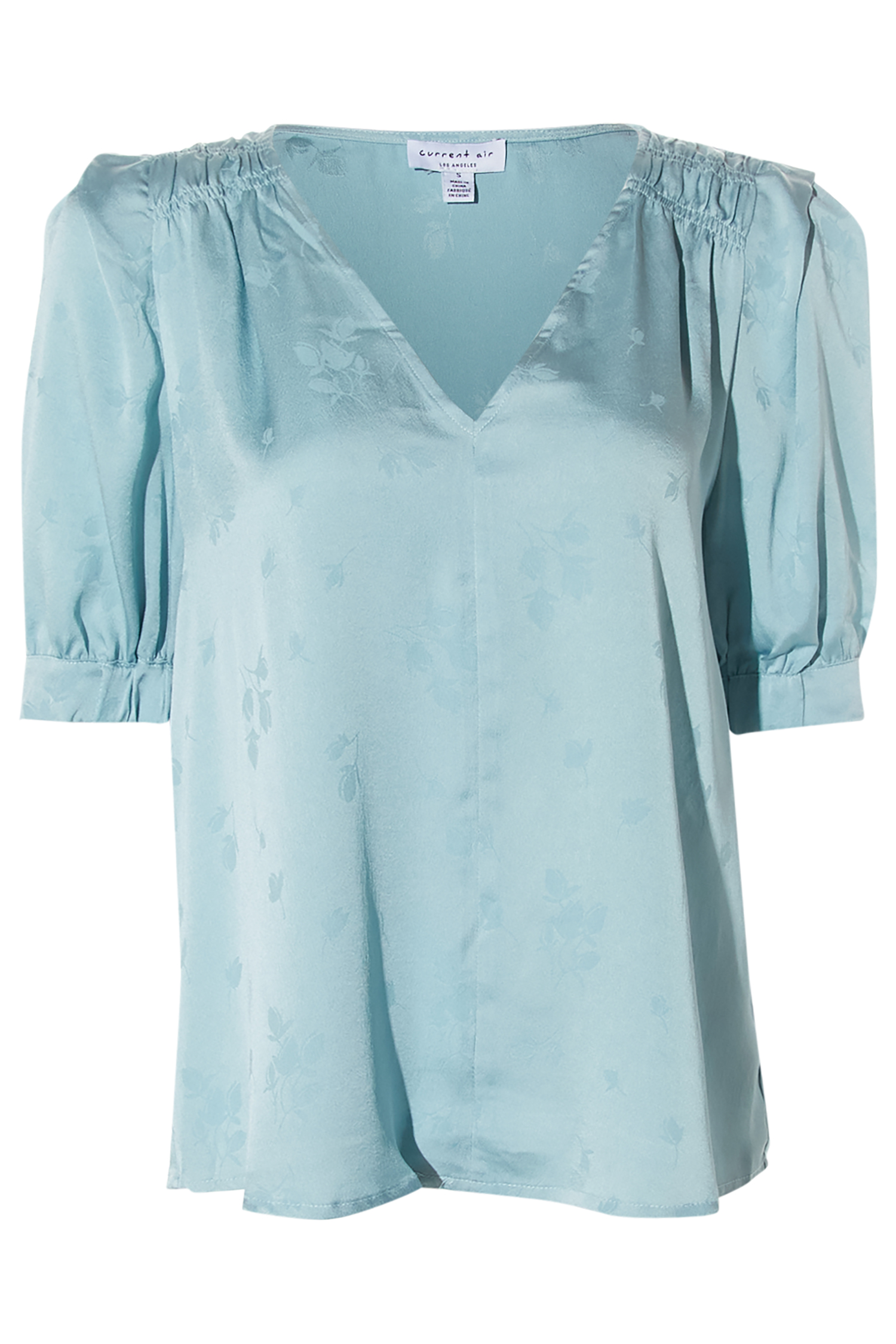 V-Neck Short Sleeve Blouse